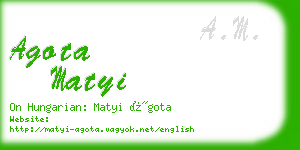 agota matyi business card